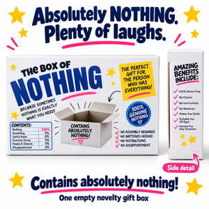 Box of Nothing – Funny Secret Santa, Birthday & Stocking Filler Gift