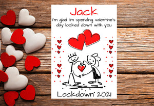 Personalised Valentines Card for Him, Husband Boyfriend fiancé Friend -  Any Name